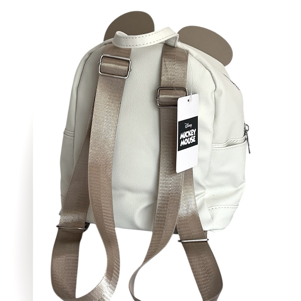 Adorable Khaki and Cream Mickey Mouse Backpack with Iconic Ears.  New with Tags. - Picture 14 of 14